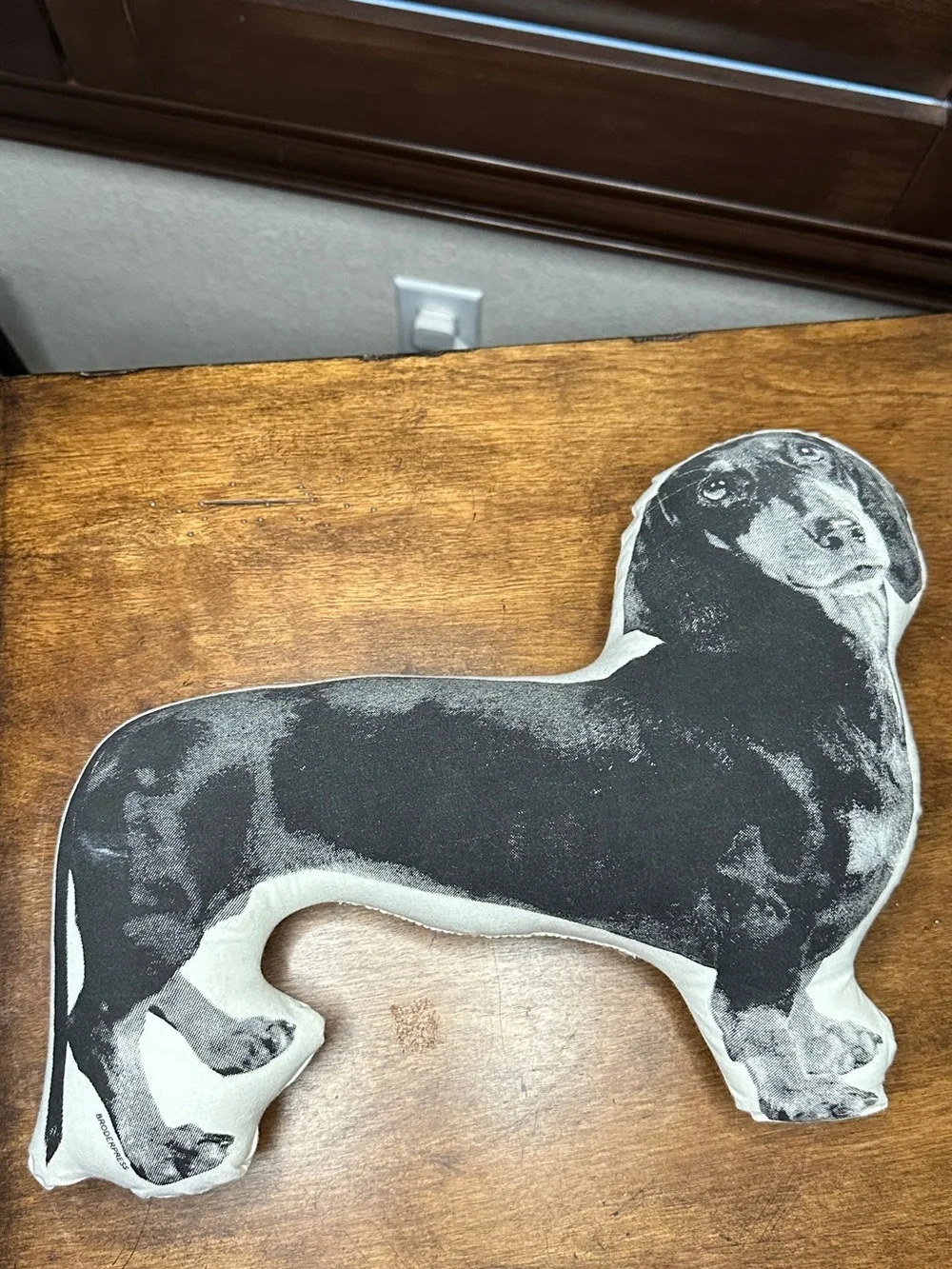 Black Dachshund Plush Dog Pillow